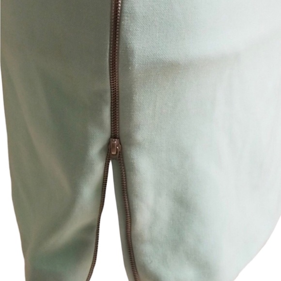 ZARA Trafaluc Collection One Shoulder Mint Green Dress Side Zip S - Picture 6 of 9